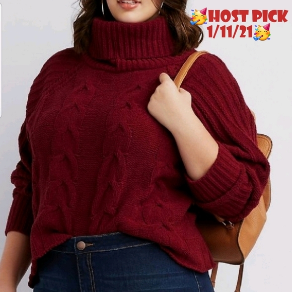 Charlotte Russe Sweaters - Charlotte Russe Cable Knit Turtle Neck Sweater